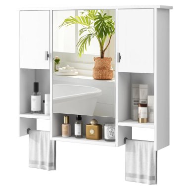 BOTIQUIN DE BAÑO CON ESPEJO MISTY BLANCO DIBA MUEBLES