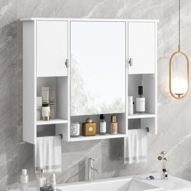 BOTIQUIN DE BAÑO CON ESPEJO MISTY BLANCO DIBA MUEBLES - 2