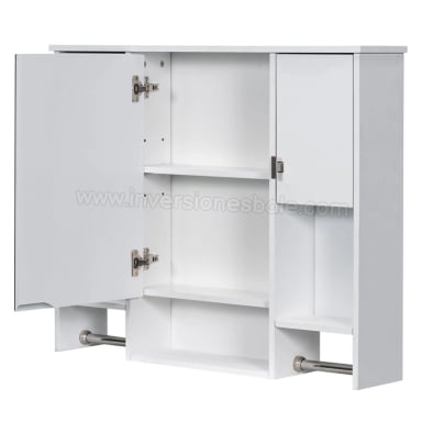 BOTIQUIN DE BAÑO CON ESPEJO MISTY BLANCO DIBA MUEBLES - 4