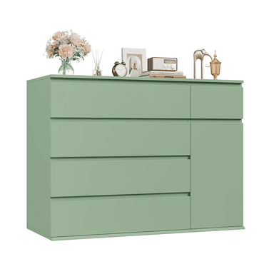 COMODA MODERNA SARAH 5CJ CON 1 PUERTA AGAVE - DIBA MUEBLES