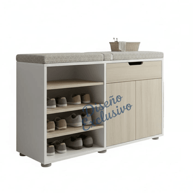 ZAPATERA AMPLIA CON ASIENTO KEIRA - DIBA MUEBLES