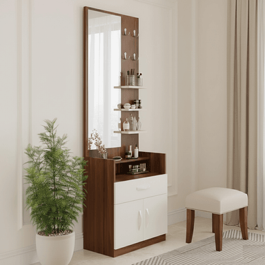TOCADOR CON ESPEJO MODERNO LYRA ARMADO - DIBA MUEBLES - 2