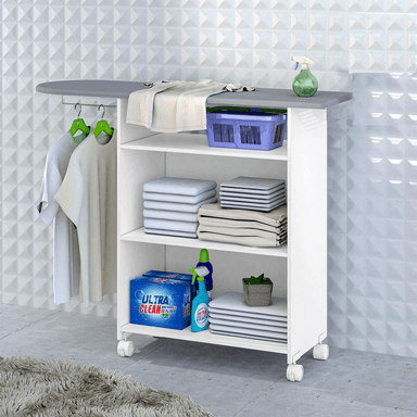 MUEBLE PLANCHADOR NAJIM BLANCO ARMADO - DIBA MUEBLES - 2