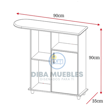 MUEBLE PLANCHADOR LYAN BLANCO - DIBA MUEBLES - 3