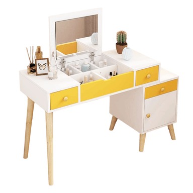 TOCADOR ESCRITORIO LORE BICOLOR ARMADO - DIBA MUEBLES