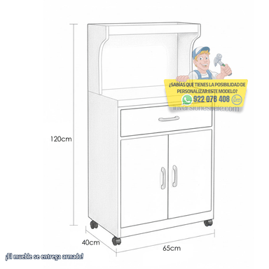 MUEBLE APARADOR PATRICIA MULTIUSOS BLANCO - DIBA MUEBLES - 4