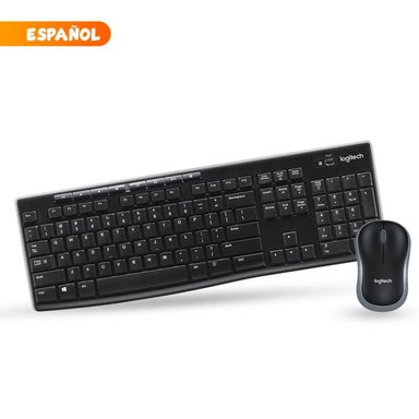 COMBO TECLADO INALÁMBRICO LOGITECH MK270 MOUSE MULTIMEDIA NEGRO - 1