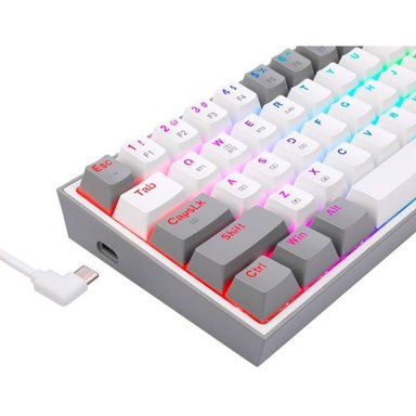 TECLADO MECÁNICO REDRAGON 60 FIZZ PRO K616RGB INALÁMBRICO BLANCO /GRIS - 3
