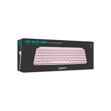 TECLADO LOGITECH MX KEYS MINI WIRELESS RECARGABLE BT INLUMINADO ROSA - 4