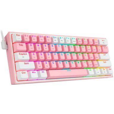 TECLADO INALÁMBRICO REDRAGON MECÁNICO 60 FIZZ PRO K616RGB ROSA/ BLANCO - 2