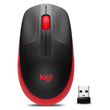 MOUSE INALÁMBRICO LOGITECH M190 ROJO - 1