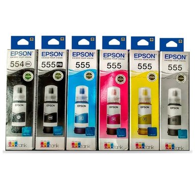 KIT TINTA EPSON X6 T555 T554 ORIGINAL L8160 L8180