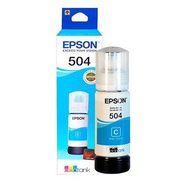 TINTA EPSON 504 CYAN T504220-AL BOTELLA 70 ML