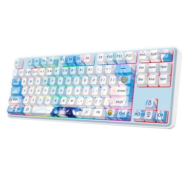 TECLADO REDRAGON STARD BLADE RGB-PRO WIRELESS ENGLISH K707AK BLUE ANIME - 3