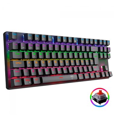 TECLADO T-DAGGER BORA RAINBOW T-TGK313-RD-SP RED SWITCH - 1