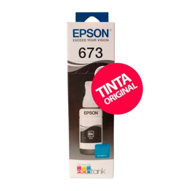 TINTA EPSON 673 NEGRA ORIGINAL PARA ECOTANK L805 / L850 / L1800