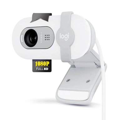 CÁMARA WEBCAM LOGITECH BRIO 100 FULL HD 1080P USB - BLANCO - 1
