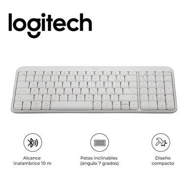 TECLADO LOGITECH K250 BLUETOOTH INALÁMBRICO ESPAÑOL WHITE - 1