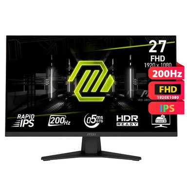 MONITOR MSI MAG 272F 27' FHD 200 HZ 0.5 MS RAPID IPS PLANO - 1