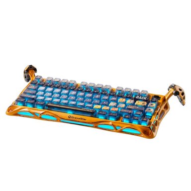 TECLADO GRAVASTAR MERCURY K1 PRO INALÁMBRICO BATTLE WORN YELLOW - 5