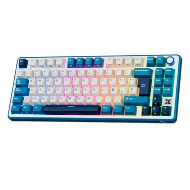 TECLADO ROYAL KLUDGE RK X87 INALÁMBRICO BLUE - BEIGE SWITCH - 2