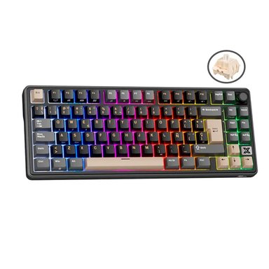 TECLADO ROYAL KLUDGE RK X87 INALÁMBRICO PHANTOM - CREAMY SWITCH - 1