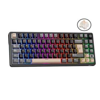 TECLADO ROYAL KLUDGE RK X87 INALÁMBRICO PHANTOM - BEIGE SWITCH - 1