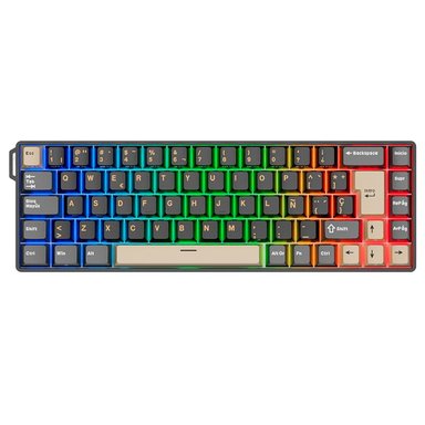TECLADO ROYAL KLUDGE RK68 HE CABLEADO ESPAÑOL PHANTOM - MINT MAGNETIC SWITCH - 1