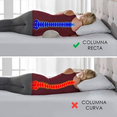 ALMOHADA TERAFLEX LUMBAR DORMIR VISCOELÁSTICA + REGALO ANTIFAZ RELAX 52 X 22 X 10 CM - 3