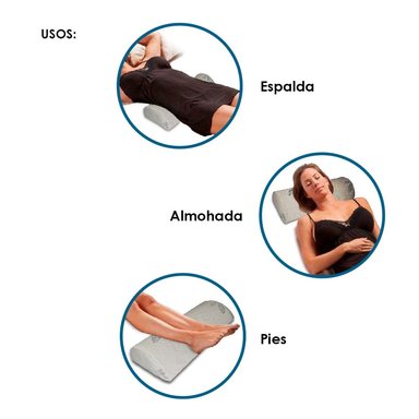 ALMOHADA TERAFLEX LUMBAR DORMIR VISCOELÁSTICA + REGALO ANTIFAZ RELAX 52 X 22 X 10 CM - 4