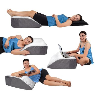 COJÍN TERAFLEX MULTIUSOS ANTIVARICES MEMORY FOAM ALIVIA VARICES 60 X 50 X 20 CM