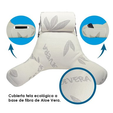 COJÍN TERAFLEX DESCANSO LECTURA ANTIREFLUJO MEMORY FOAM 86 X 67 X 55 CM - 3