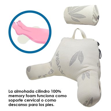 COJÍN TERAFLEX DESCANSO LECTURA ANTIREFLUJO MEMORY FOAM 86 X 67 X 55 CM - 4
