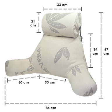 COJÍN TERAFLEX DESCANSO LECTURA ANTIREFLUJO MEMORY FOAM 86 X 67 X 55 CM - 6