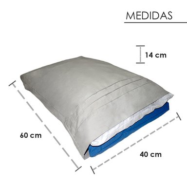 ALMOHADA TERAFLEX VISCOELÁSTICA 2 EN 1 MEMORY FOAM + REGALO ANTIFAZ 60 X 40 X 14 CM - 6