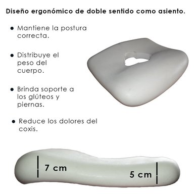 COJÍN TERAFLEX DONA ERGOCAR HEMORROIDES PROSTATA Y ESCARAS 49 X 46 X 7 CM - 3