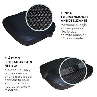 COJÍN TERAFLEX DONA ERGOCAR HEMORROIDES PROSTATA Y ESCARAS 49 X 46 X 7 CM - 4