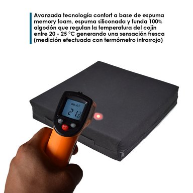 COJÍN TERAFLEX ANTIESCARAS COXIS P SILLA RUEDAS  DOS FUNDAS ANTIFLUIDOS 40 X 40 X 7.6 CM - 5