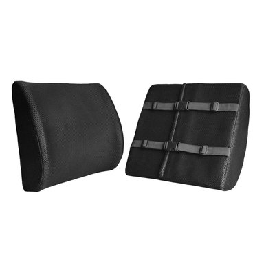 COJÍN TERAFLEX LUMBAR BLACK MAGIC MEMORY FOAM 35 X 33 X 13 CM