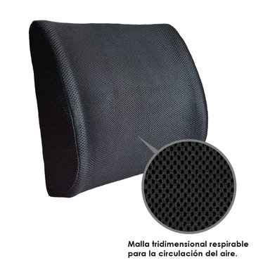 COJÍN TERAFLEX LUMBAR BLACK MAGIC MEMORY FOAM 35 X 33 X 13 CM - 3