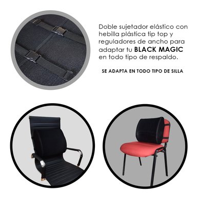 COJÍN TERAFLEX LUMBAR BLACK MAGIC MEMORY FOAM 35 X 33 X 13 CM - 4