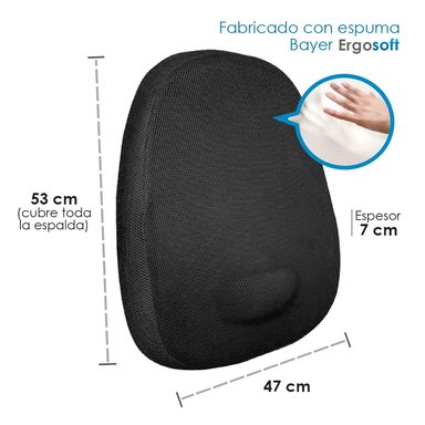 COJÍN TERAFLEX LUMBAR RELAX CORRECTOR POSTURA MEMORY FOAM 53 X 47 X 7 CM - 6