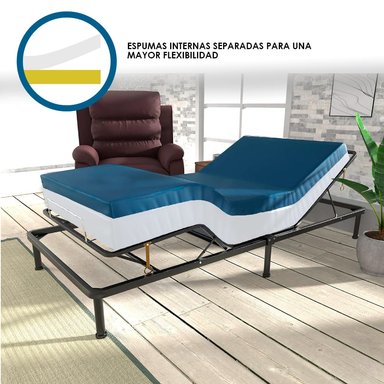TOPPER TERAFLEX 1.5 PLAZAS SOBRECOLCHÓN ESPUMA VISCOELASTICA 190X100X8 CM - 5