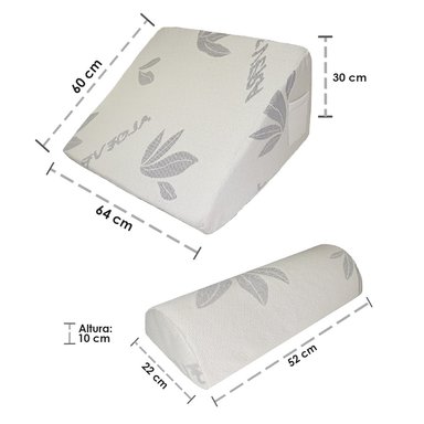 COJÍN TERAFLEX ANTIREFLUJO Y ALMOHADA MEMORY FOAM MULTIUSOS 64 X 60 X 36 CM - 5