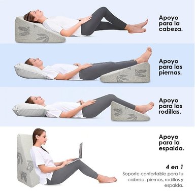 ALMOHADA TERAFLEX ANTIREFLUJO ALOE VERA CON GEL MEMORY FOAM COJÍN 64 X 60 X 30 CM - 2