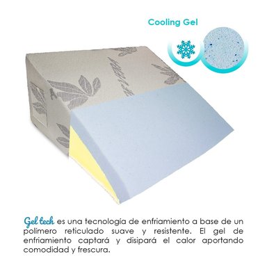 ALMOHADA TERAFLEX ANTIREFLUJO ALOE VERA CON GEL MEMORY FOAM COJÍN 64 X 60 X 30 CM - 4