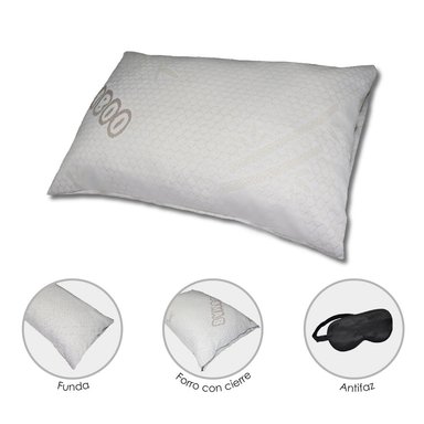 ALMOHADA QUEEN MEMORY FOAM  REGALO ANTIFAZ TERAFLEX 75X50X15 CM