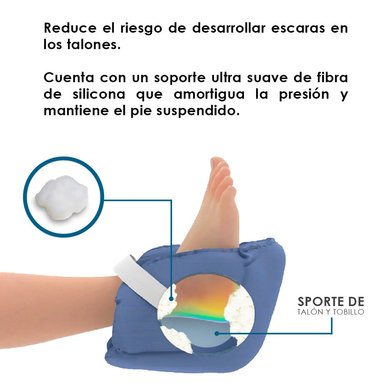 TALONERA TERAFLEX ANTIESCARAS PAR COJÍNES PROTECTOR TALONES 20 X 15 CM - 2