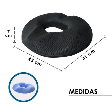 COJÍN TERAFLEX DONA GEL HEMORROIDES COXIS Y REGALO APOYABRAZOS 45 X 41 X 7 CM - 6