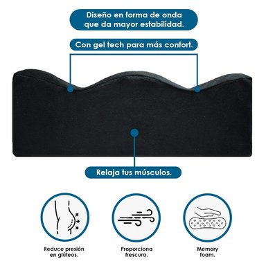 COJÍN TERAFLEX BBL POST CIRUGIA GLUTEOS REGALO APOYABRAZOS 43 X 20 X 15 CM - 4